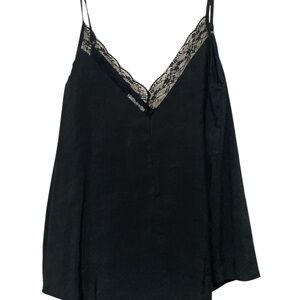 Maurices Elegant Black Lace Trim Chemise